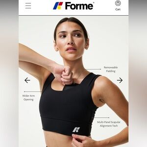 Forme Power+ Sports Bra - Obsidian